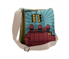 Graphical Manhattan City Messenger Bag