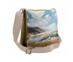 Sea Waves Coastline Messenger Bag