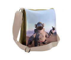 Astronaut Giving Thumbs Messenger Bag