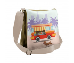 Street Food Van Dog Messenger Bag