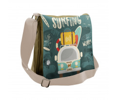 Surfing Text and Van Messenger Bag