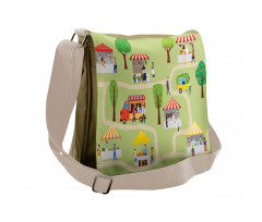 Street Food Festival Fun Messenger Bag