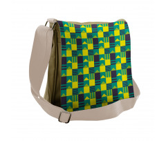 Symmetric Geometric Shapes Messenger Bag