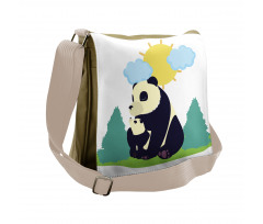 Mammal and His Baby Outdoors Messenger Bag