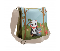 Forest Animals and Trees Messenger Bag