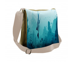 Freedivers and Coral Reef Messenger Bag