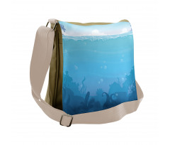 Underwater Landscape Palms Messenger Bag