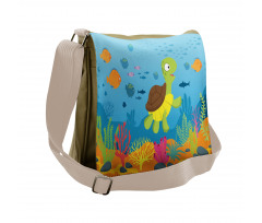 Funny Turtle Fish Types Messenger Bag