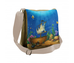 Undersea World Ship Wreck Messenger Bag