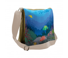 Oceanic Seaweed Seascape Messenger Bag