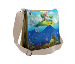 Undersea and an Island Messenger Bag