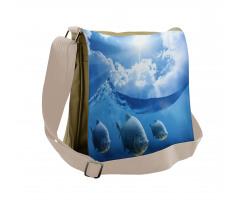 Fish Clouds and the Sun Messenger Bag