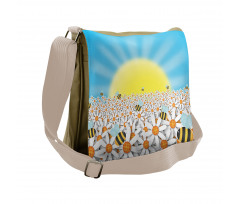 Daisies and Bees Messenger Bag