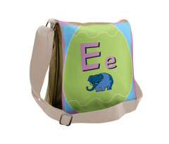 Animal and Letter E in Egg Messenger Bag