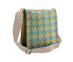 Colorful Polka Dot Animal Messenger Bag