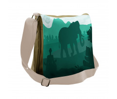 Mystic Animal and Yogi Messenger Bag