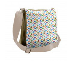 Zoo Childish Cartoon Image Messenger Bag