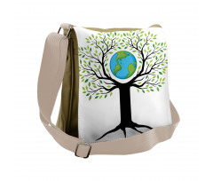 Green Friendly Earth Messenger Bag