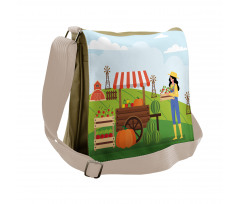 Farmer Selling Products Messenger Bag