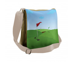 Grassy Hills Flag Messenger Bag