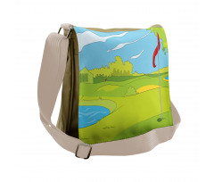 Grass and Pond Messenger Bag