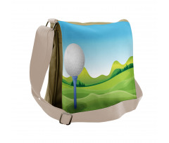 Ball and Grass Messenger Bag