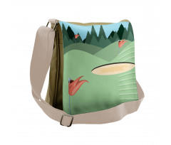 Hills Flags Woods Messenger Bag