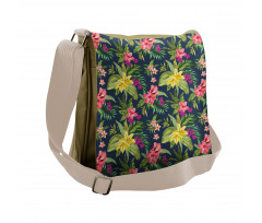 Floral Blooming Jungle Messenger Bag