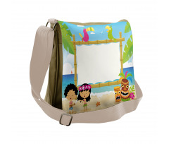 Hawaiian Children Happy Birds Messenger Bag