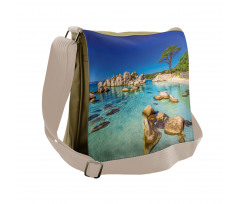 Beach and Clear Ocean Messenger Bag