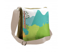 Dotted Mountains Messenger Bag