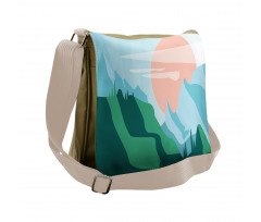 Pastel Art Landscape Messenger Bag