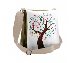 Tree with Colorful Items Messenger Bag