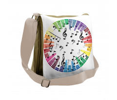 Colorful Round Layout Messenger Bag