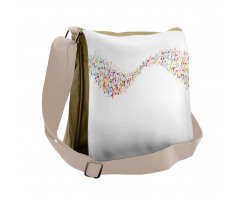 Colorful Wave Banner Messenger Bag