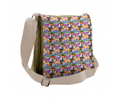 Modern Funny Animals Messenger Bag