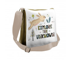 Hopping Bunny Botany Messenger Bag