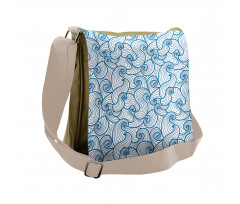 Swirling Oceanic Waves Messenger Bag