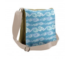 Sea Waves Ocean Splashes Messenger Bag