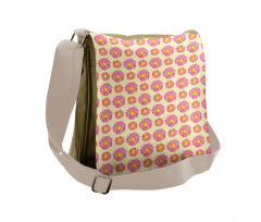 Abstract Watercolor Flowers Messenger Bag