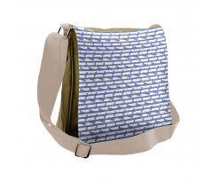 Stripes and Dragonflies Messenger Bag