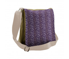 Lavish Curls on Purple Tone Messenger Bag