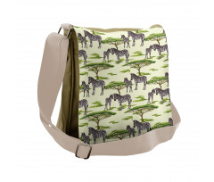 Wildlife Animals in a Forest Messenger Bag