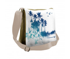 Hibiscus Flower Trees Messenger Bag