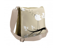 2 Birds on a Branch Messenger Bag