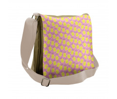 Pineapple Hearts Pop Art Messenger Bag