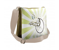 Girl Hitting the Ball Messenger Bag