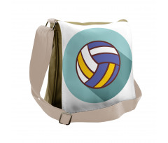 Round Graphic Logo Style Messenger Bag