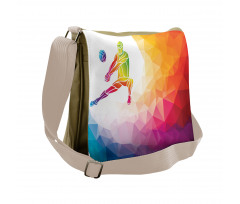 Polygonal Geometric Man Messenger Bag