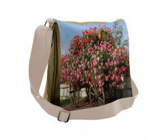 Old Wagon with Flowers Messenger Bag